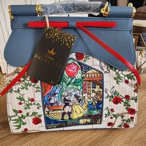 Disney Beauty And The Beast Princess Blue and Red Satchel